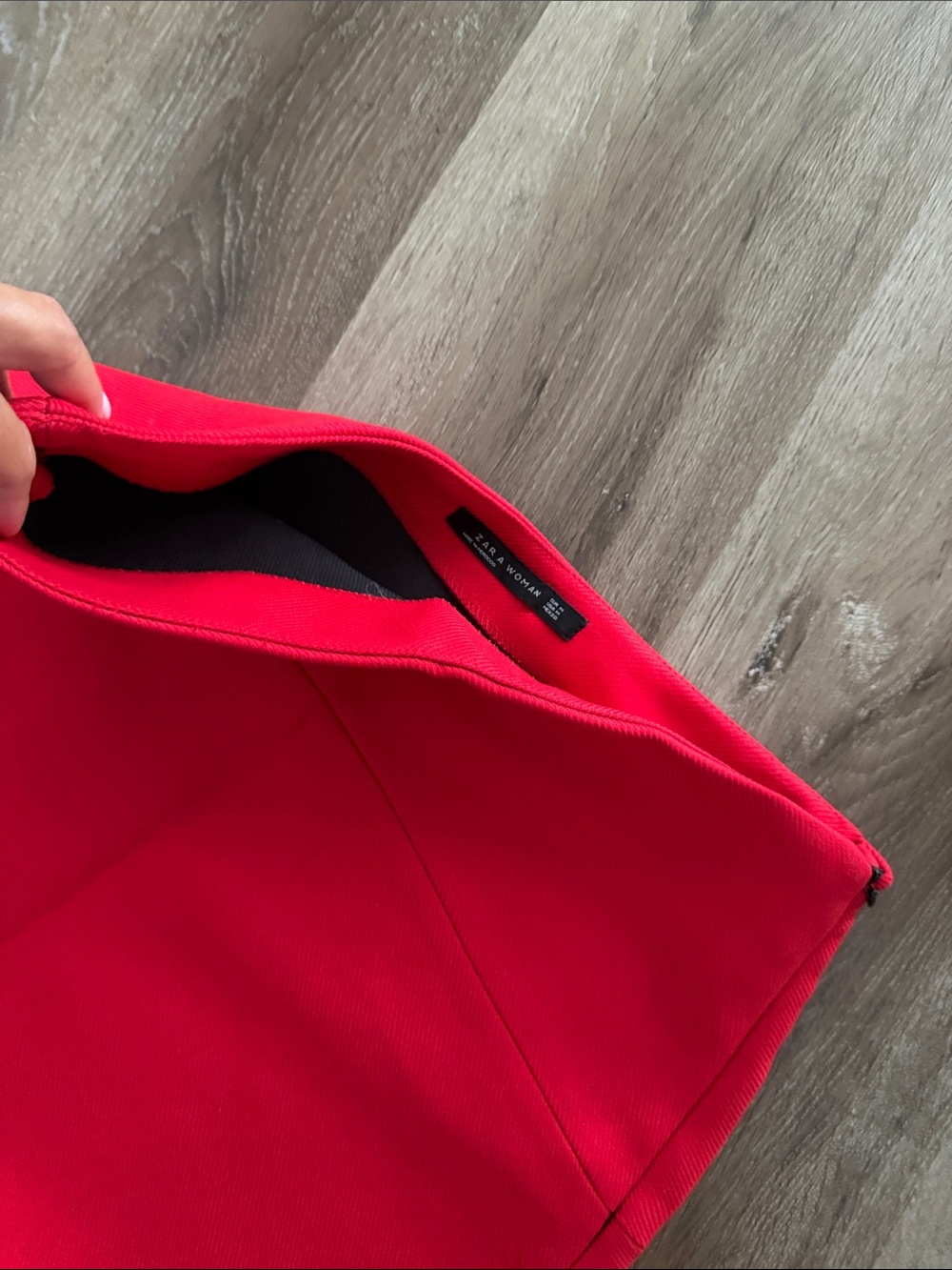 Zara Bright Red A-Line Mini Skirt - Picture 5 of 6